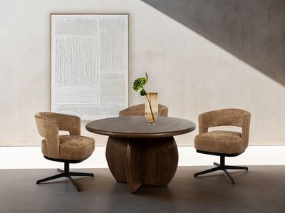 Bruce eetkamerstoel - draaipoot 360 - Cremona - Cinnamon 18