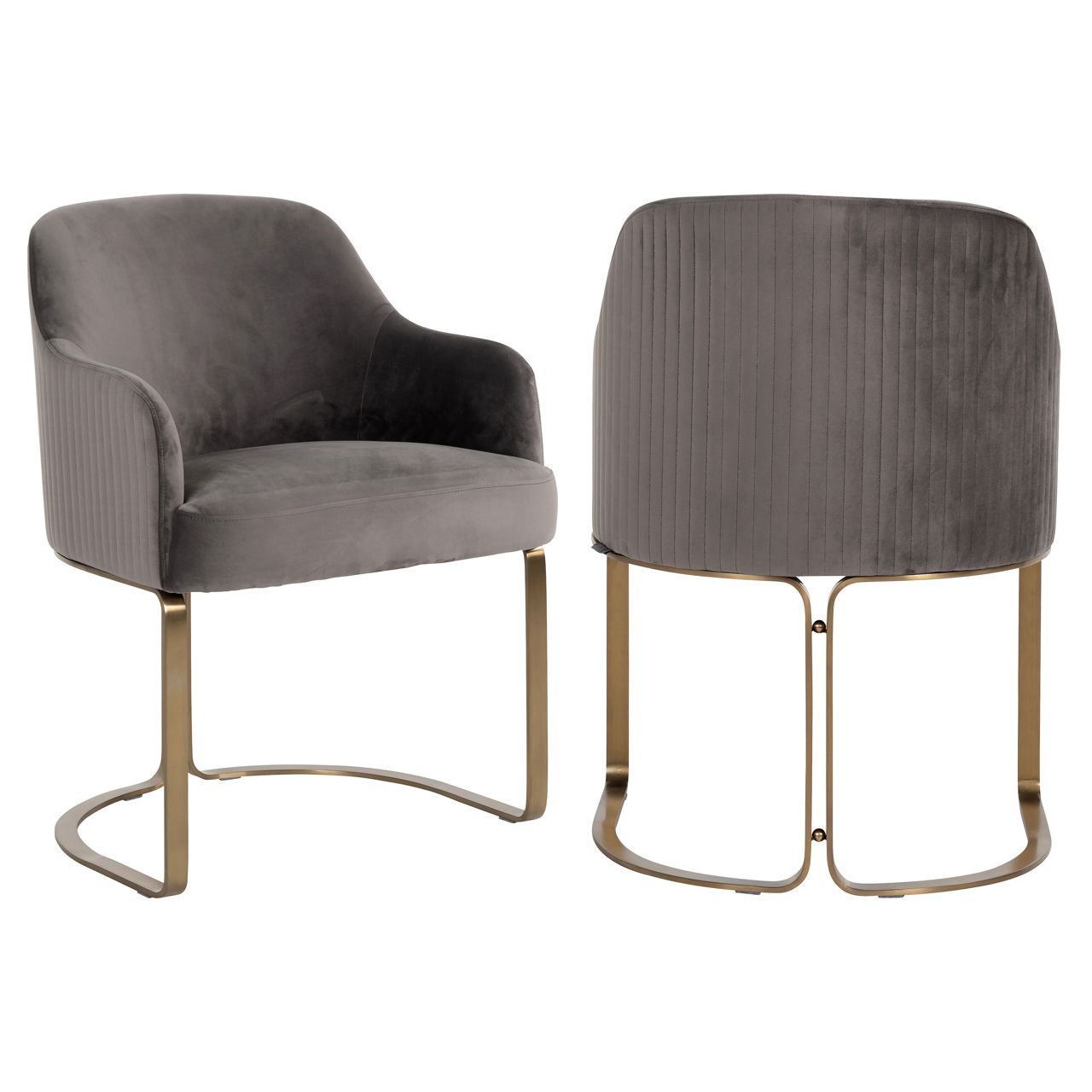 Eetkamerstoel Hadley stone velvet