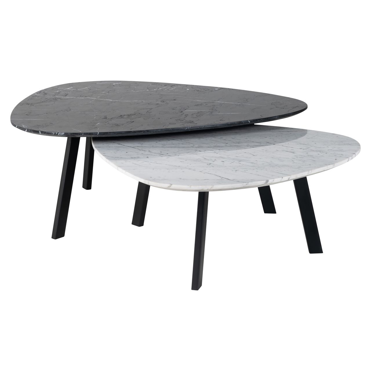 Salontafel Trocadero black/white (Set of 2)