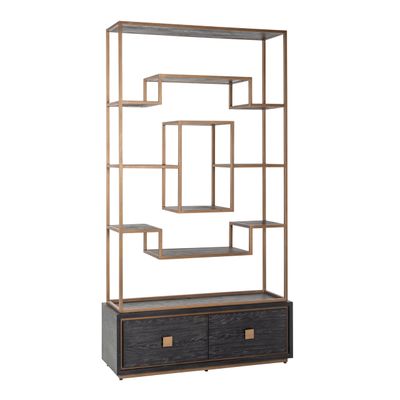 Wandkast Hunter black rustic