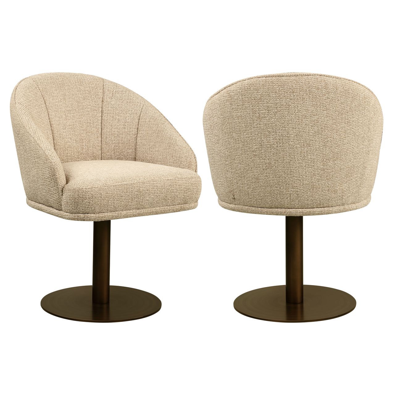 Eetkamerstoel Beverly natural fancy swivel