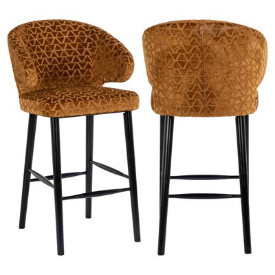 Barstoel Indigo old gold triangle