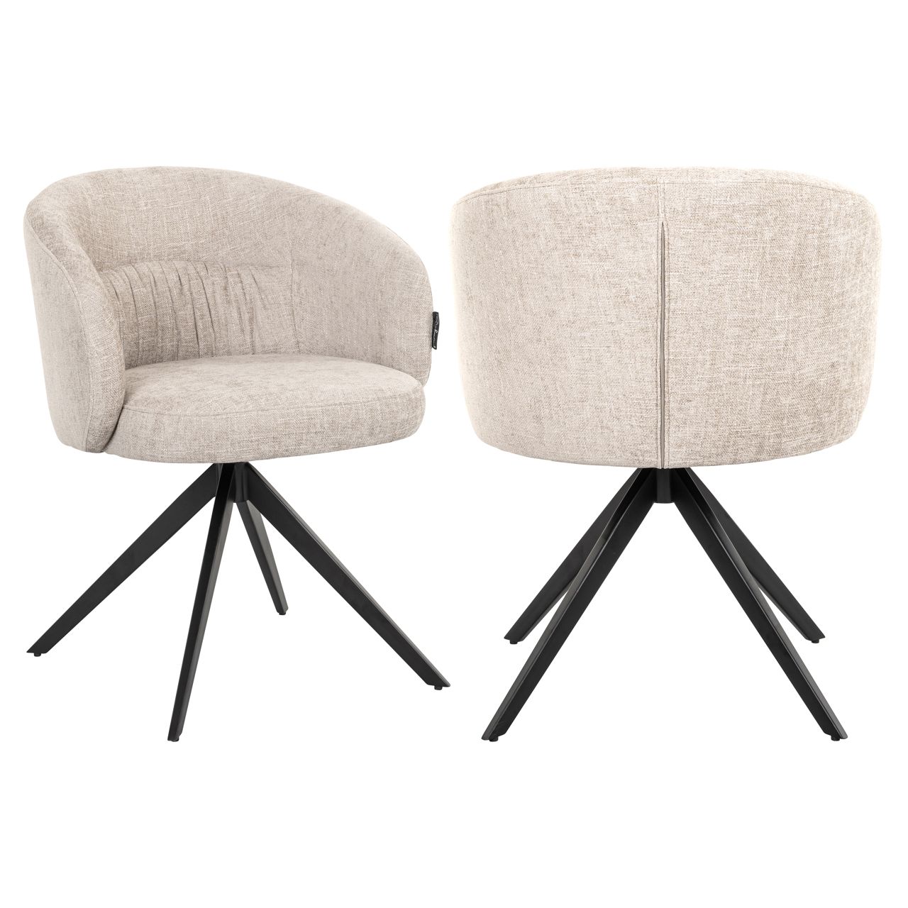 Eetkamerstoel Olivia natural miami swivel