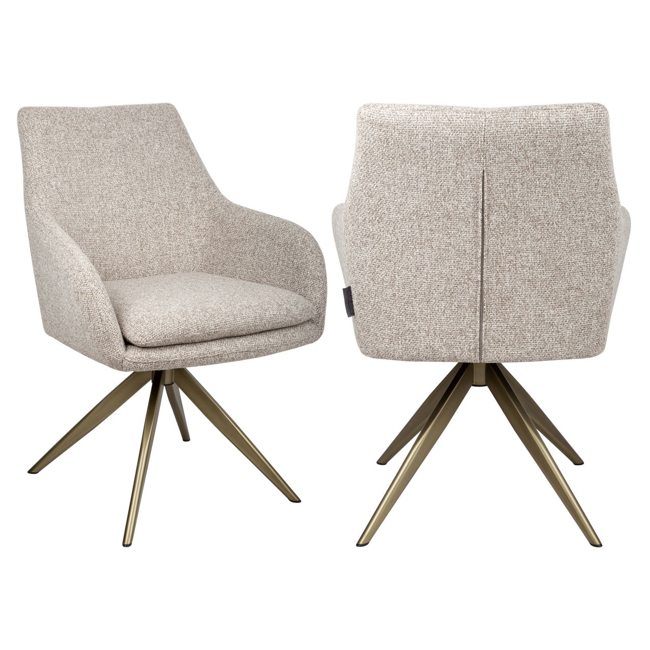 Eetkamerstoel Lisonne cayenne brown swivel fire retardant