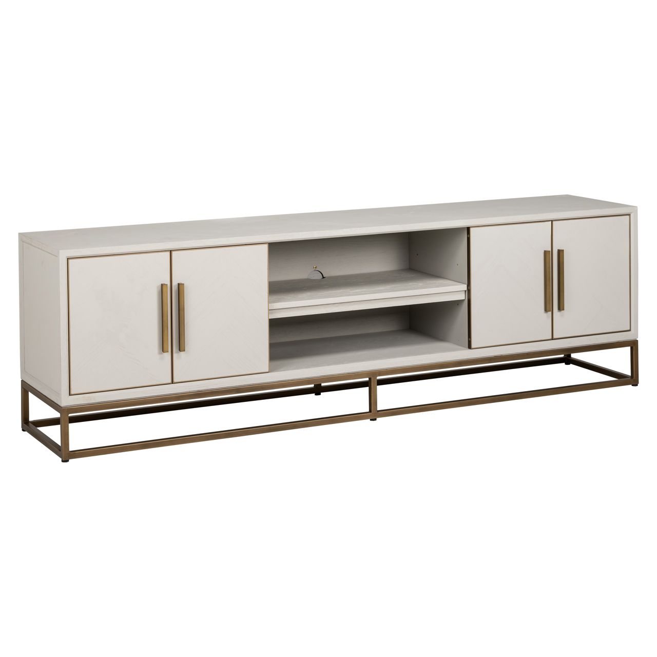 TV-meubel Whitebone brass verona grey  200