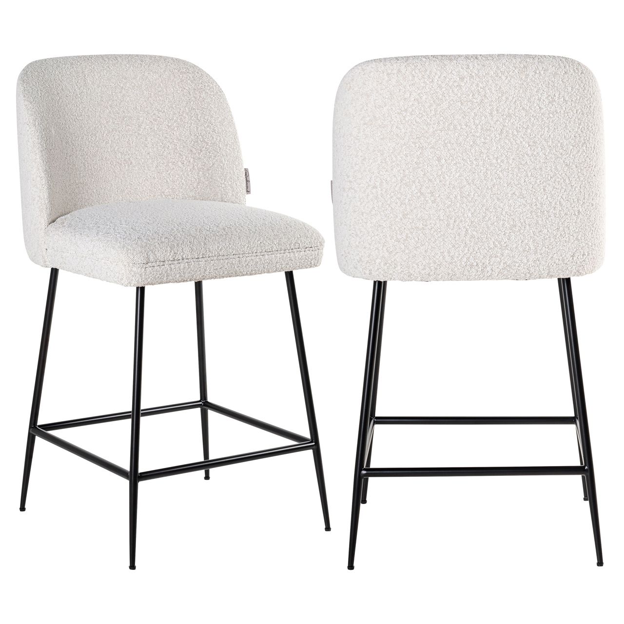 Counterstoel Pullitzer white bouclé