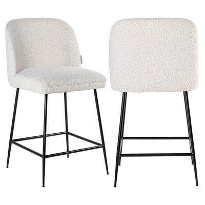Counterstoel Pullitzer white bouclé Counterstoel Pullitzer white bouclé
