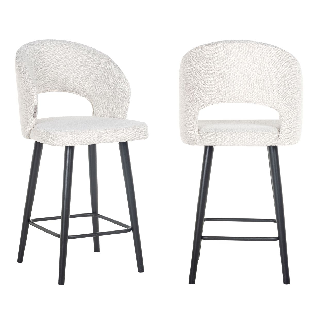 Counterstoel Savoy white bouclé