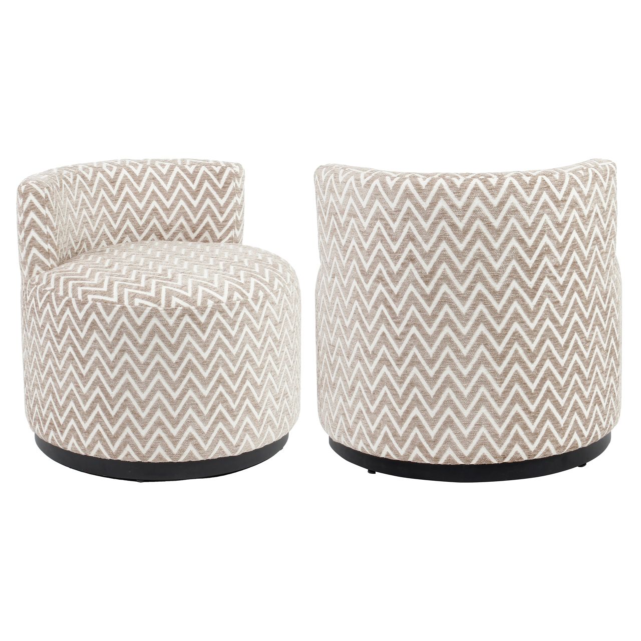 Lounge stoel Franny sand chevron
