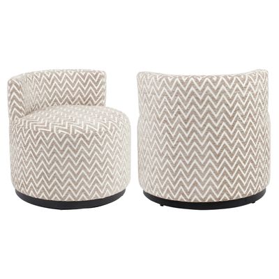 Lounge stoel Franny sand chevron