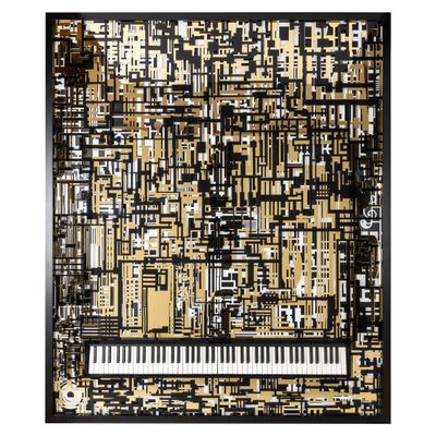 Wall art Wibi black/gold