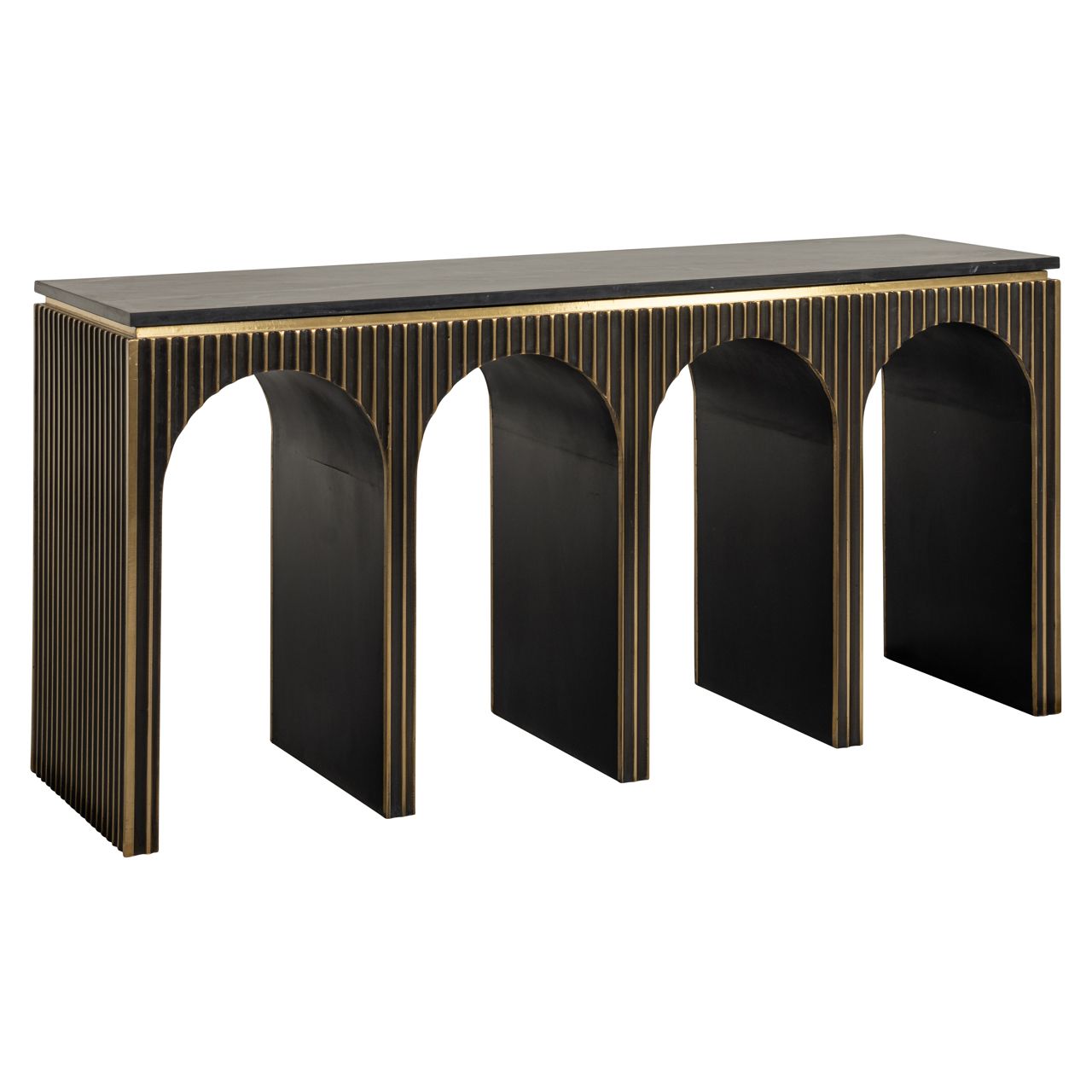 Console Les Arcs brushed gold