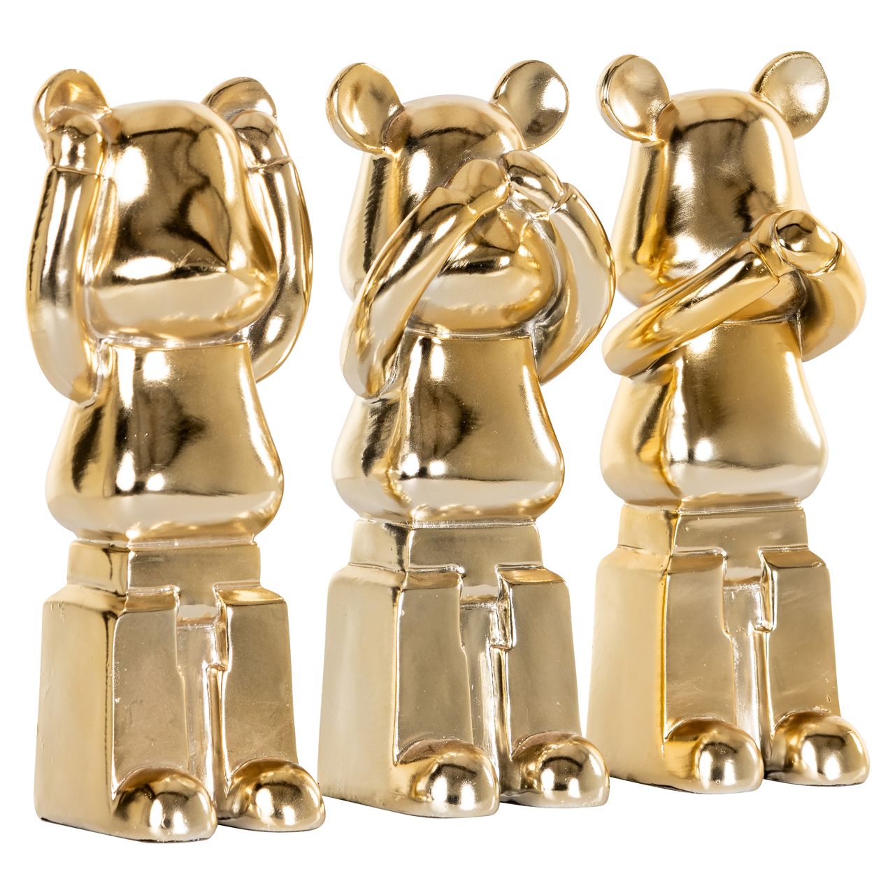 Decoratief object Berna gold (Set of 3)