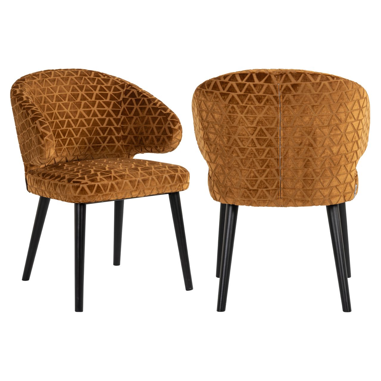 Eetkamerstoel Indigo old gold triangle