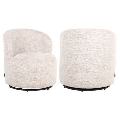 Lounge stoel Jackie lovely cream swivel | KIDS FAUTEUIL