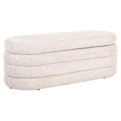 Poef &amp; Voetenbank Camile lovely cream