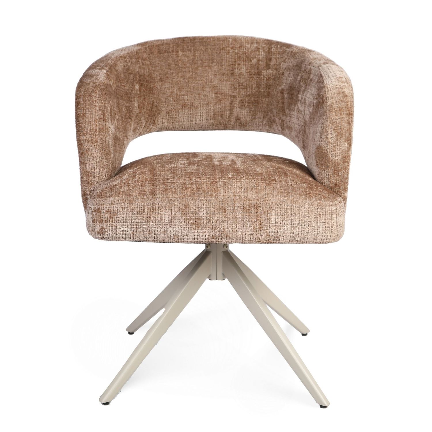 Eetkamerstoel Demi | Cinnamon | Poot Sand | Met armleuning