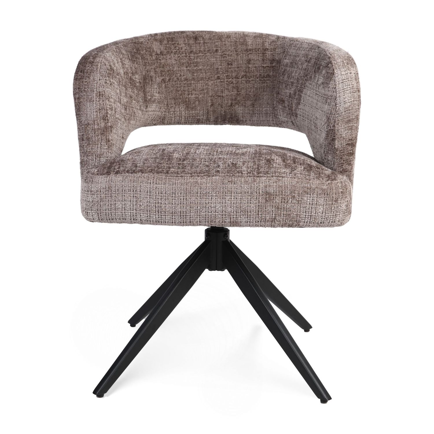 Eetkamerstoel Demi | Clay | Poot Black | Met armleuning