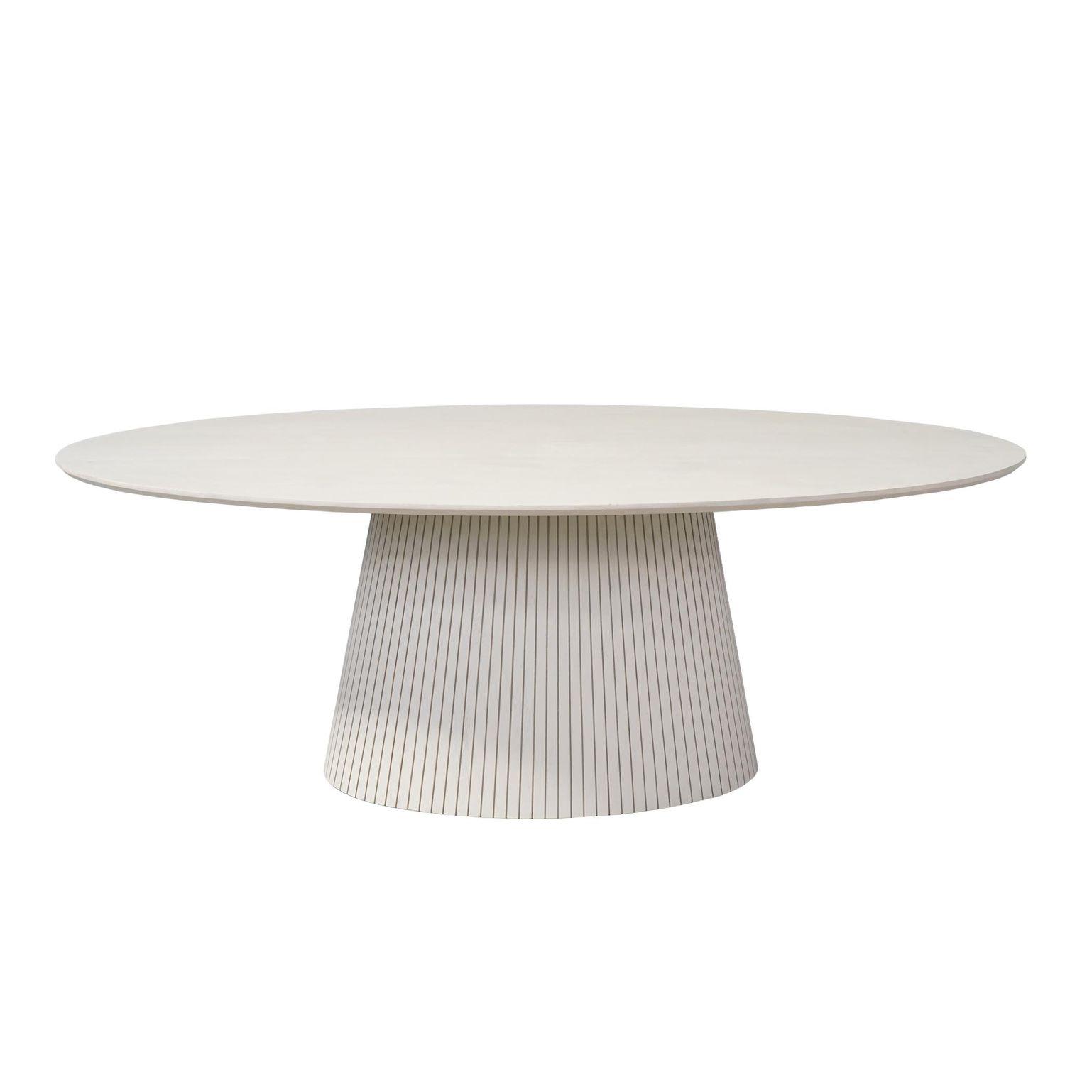 Ovale eettafel Solana Zand Mangohout 210 cm