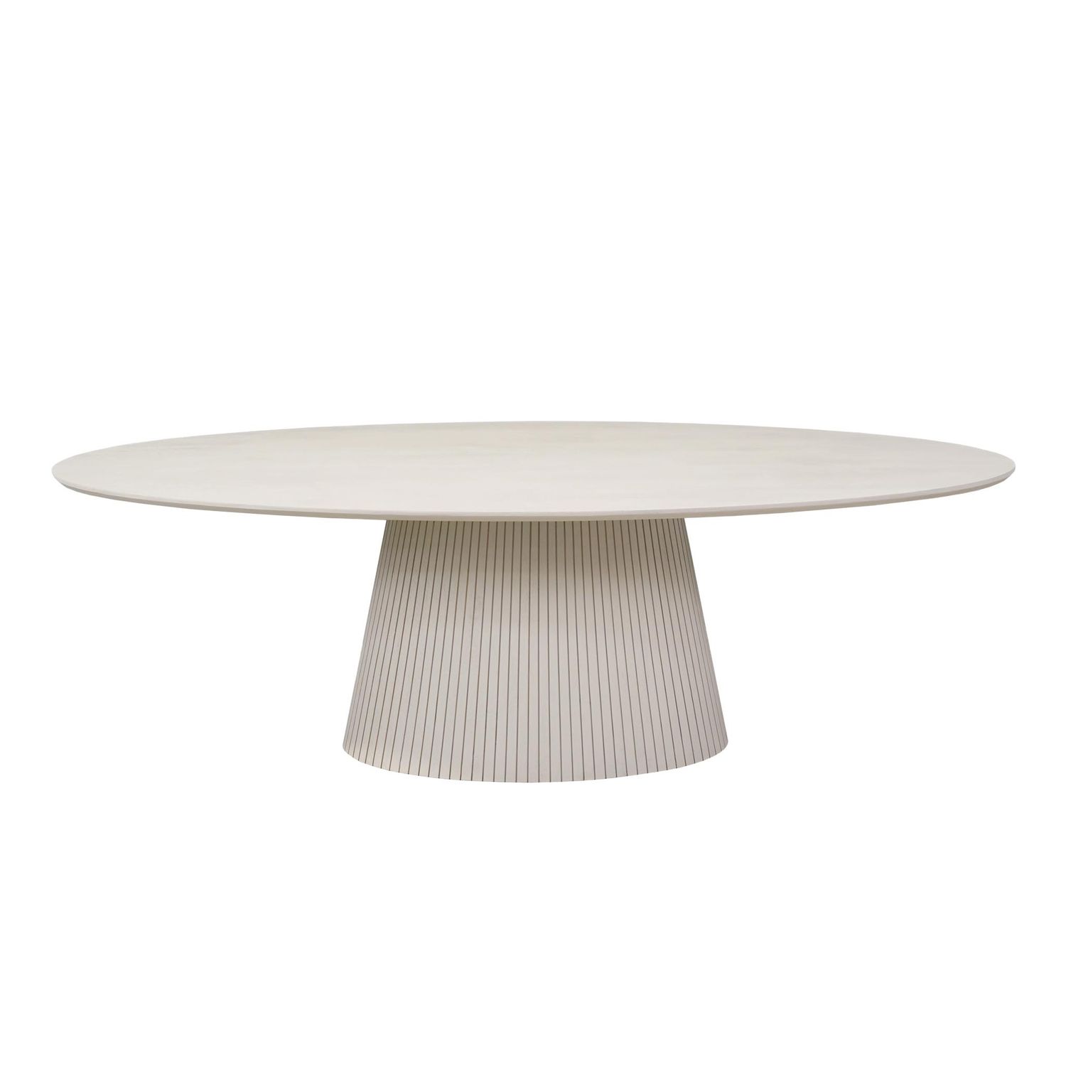 Ovale eettafel Solana Zand Mangohout 240 cm