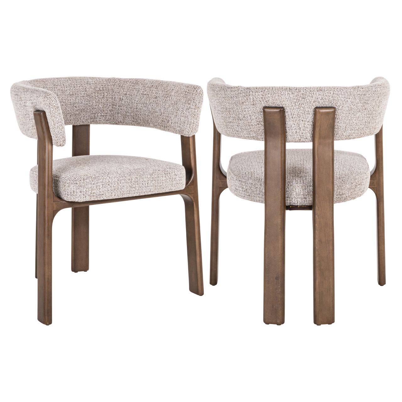 Eetkamerstoel Contigo mocca fancy