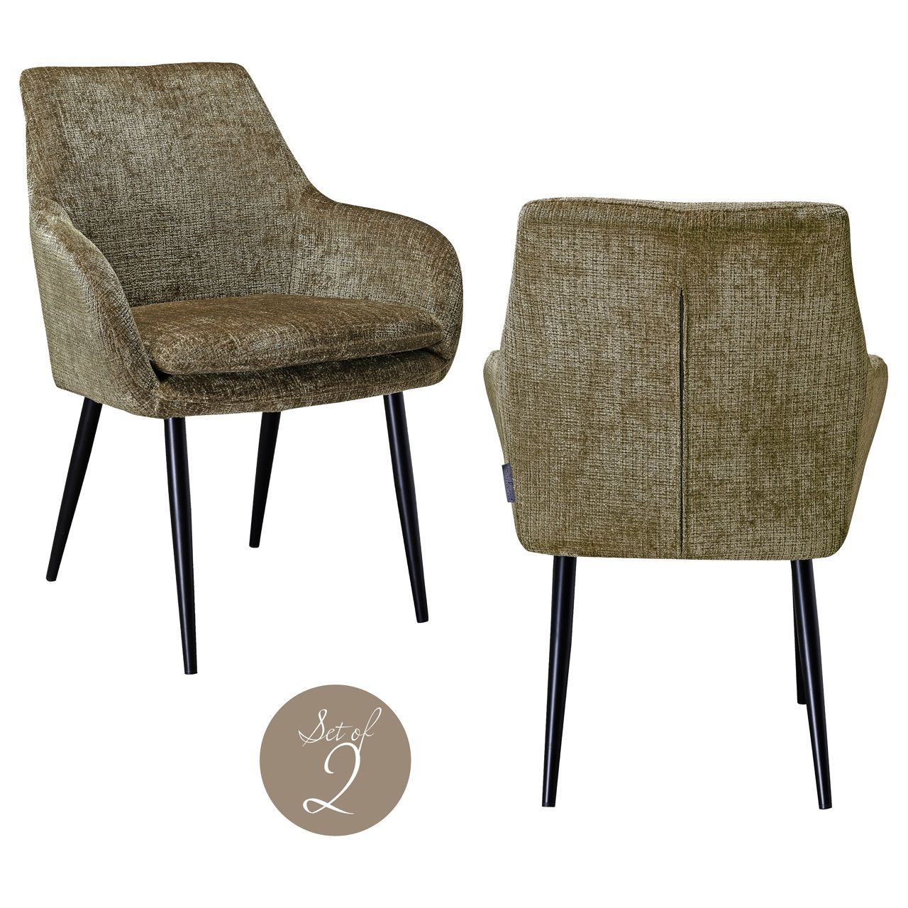 Eetkamerstoel Chrissy niagara stone (Set of 2)