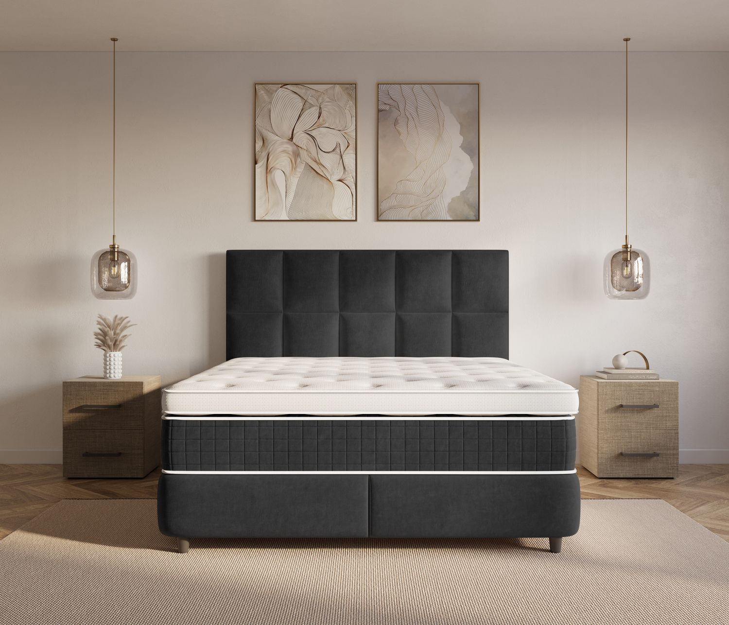 Dreamhouse Neroli Boxspring met Opbergruimte - 180x210 - Zwart