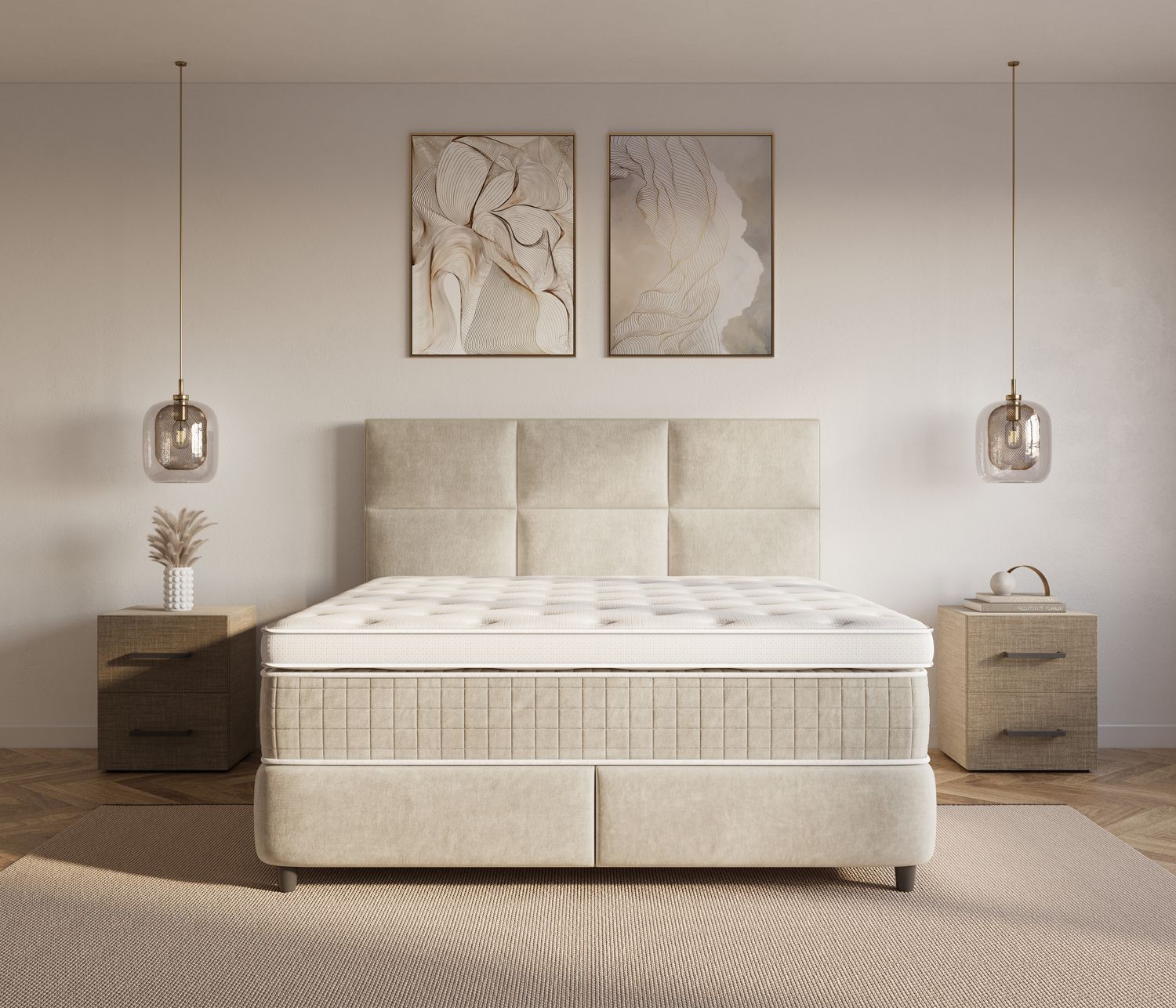 Dreamhouse Verdo Boxspring met Opbergruimte - 140x200 - Beige