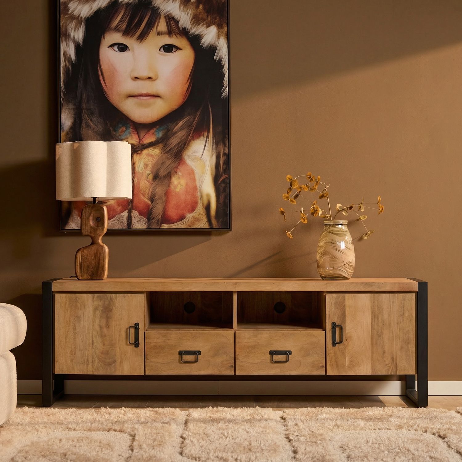Tv meubel Britt | 200 cm | met  deuren en lades