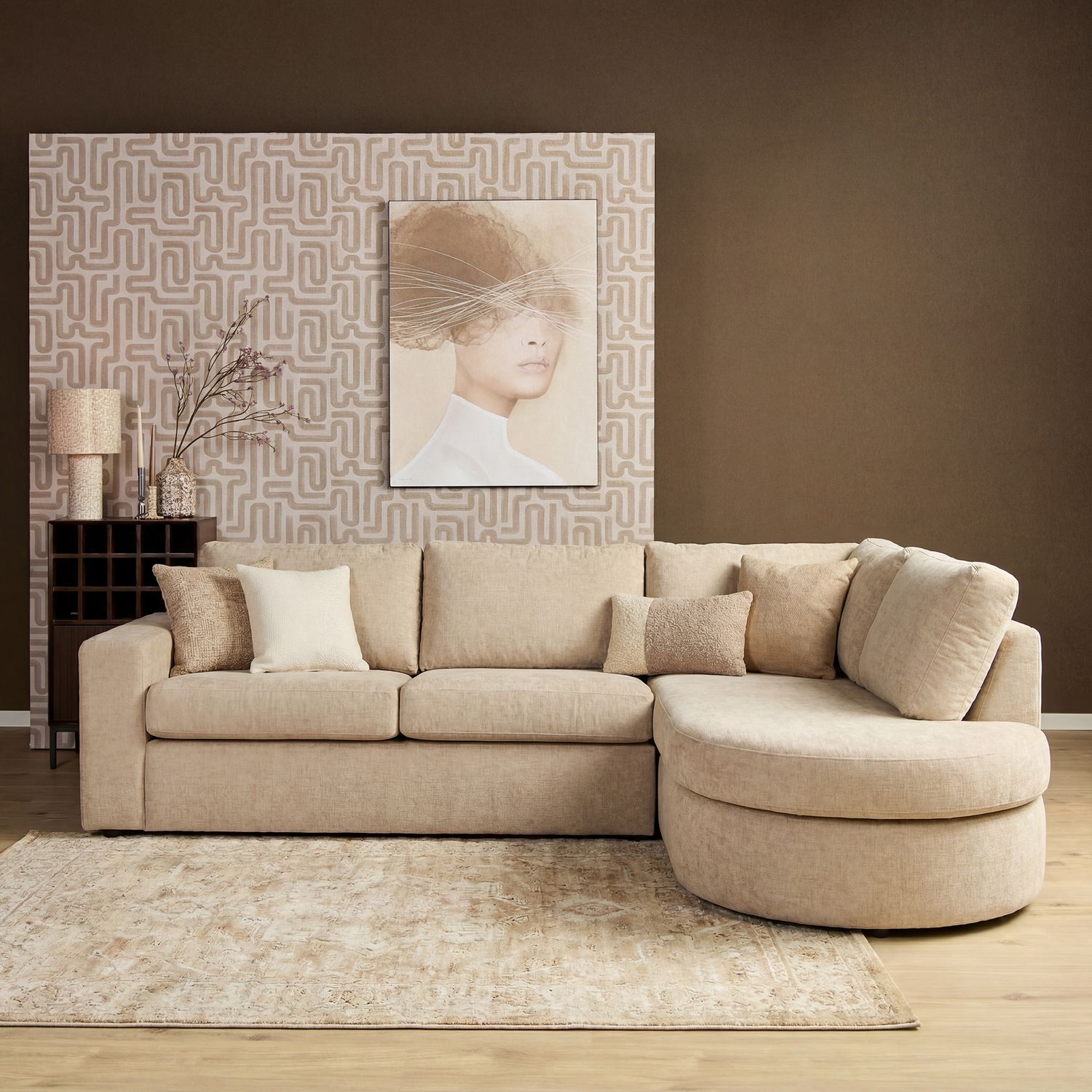 MySofa Alma Hoekbank Beige 2,5 zits+Divan Rechts