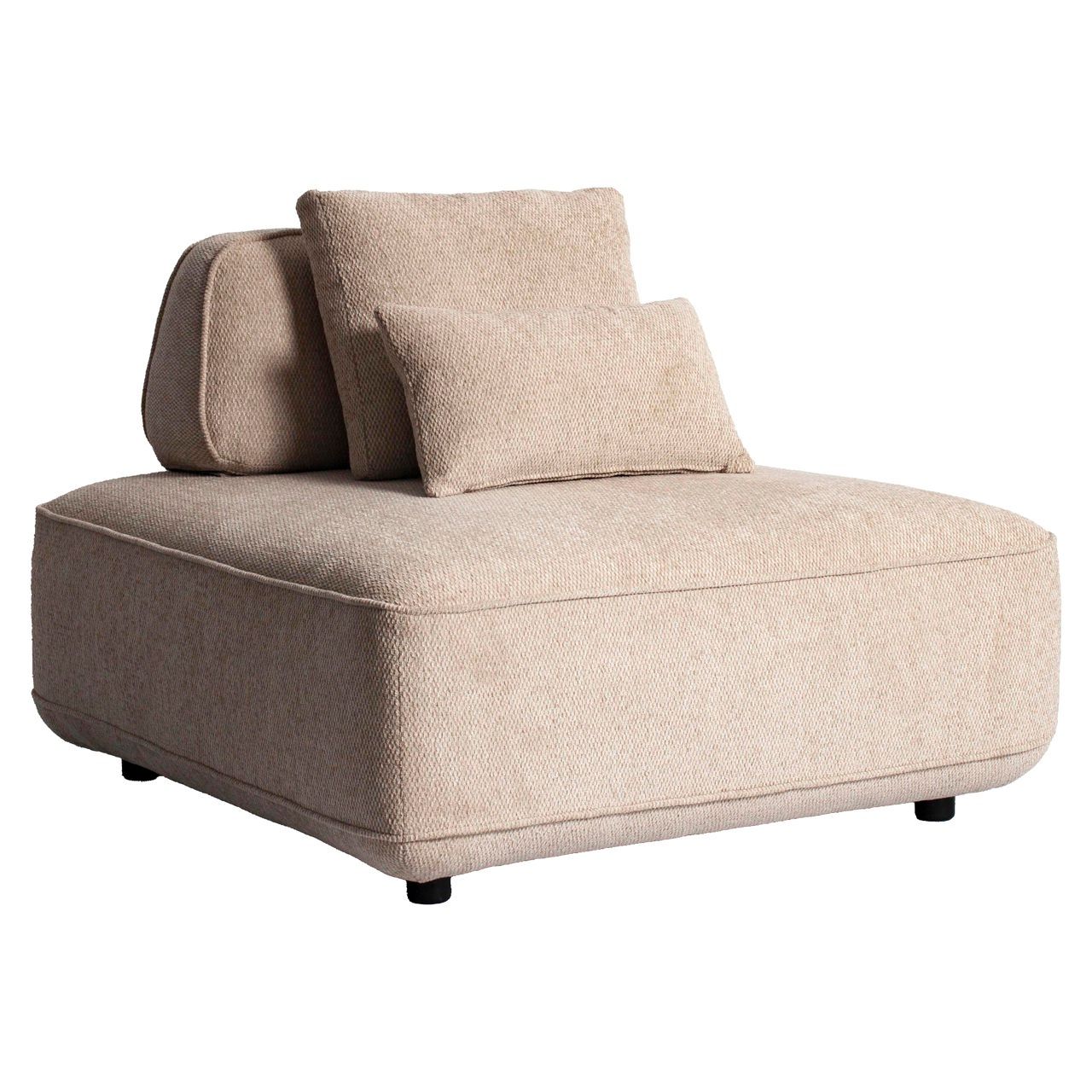 Bank Tudor natural boldweave 1-seater movable backrest