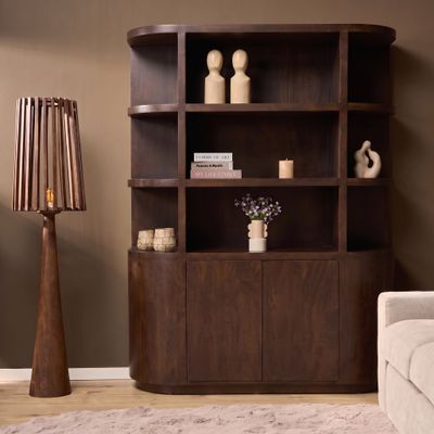 Vakkenkast Milo Bruin Mangohout 150 cm