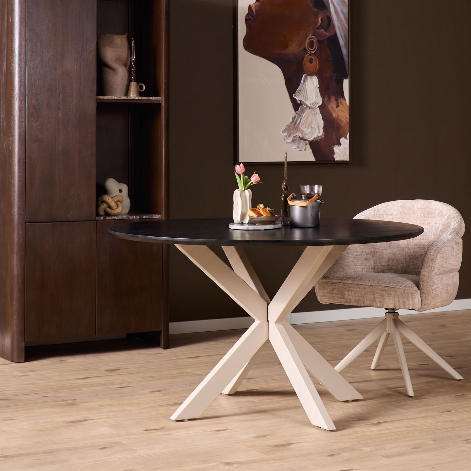 Eiken Eettafel Ferris Rond 150 cm