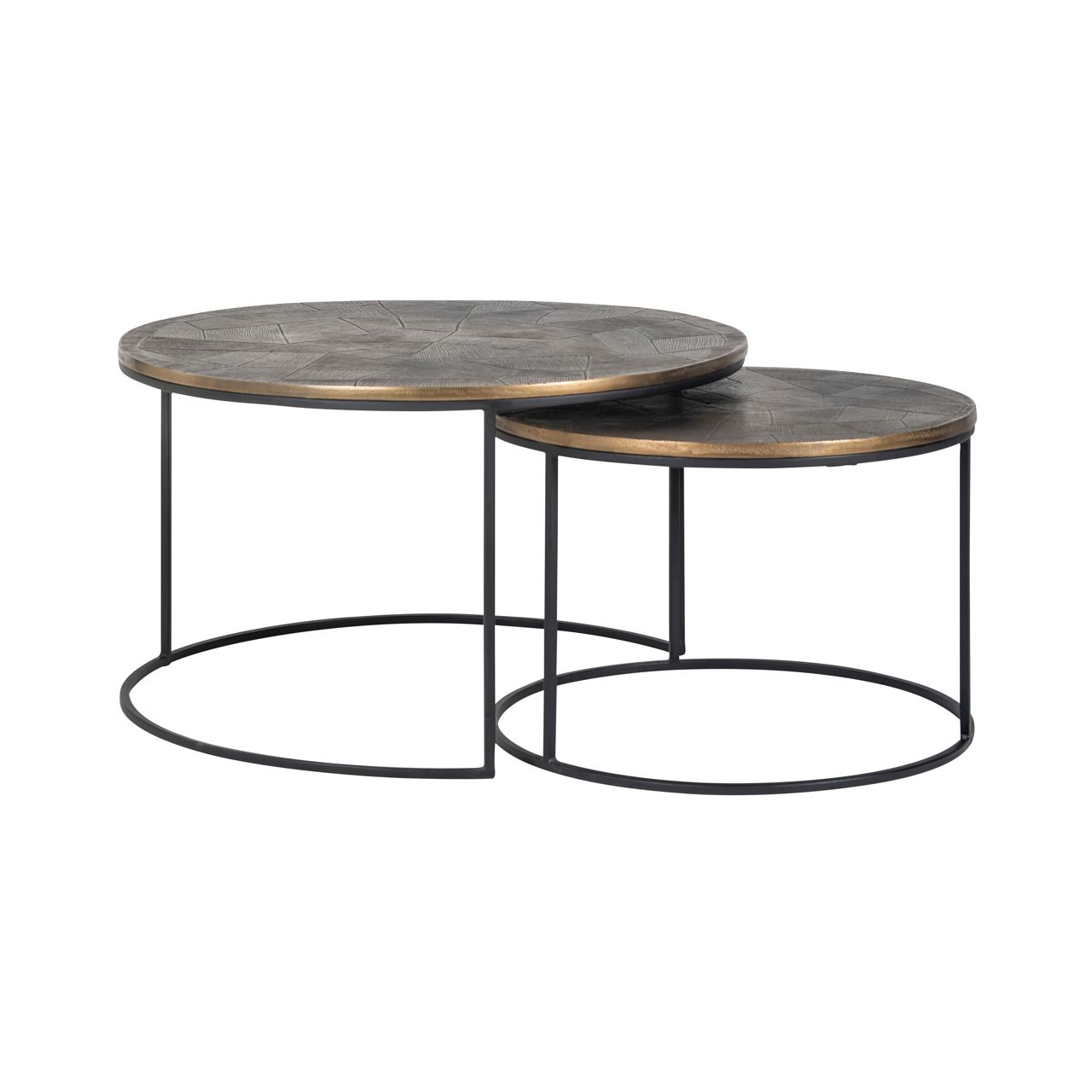 Salontafel Tulum brushed gold (Set of 2)