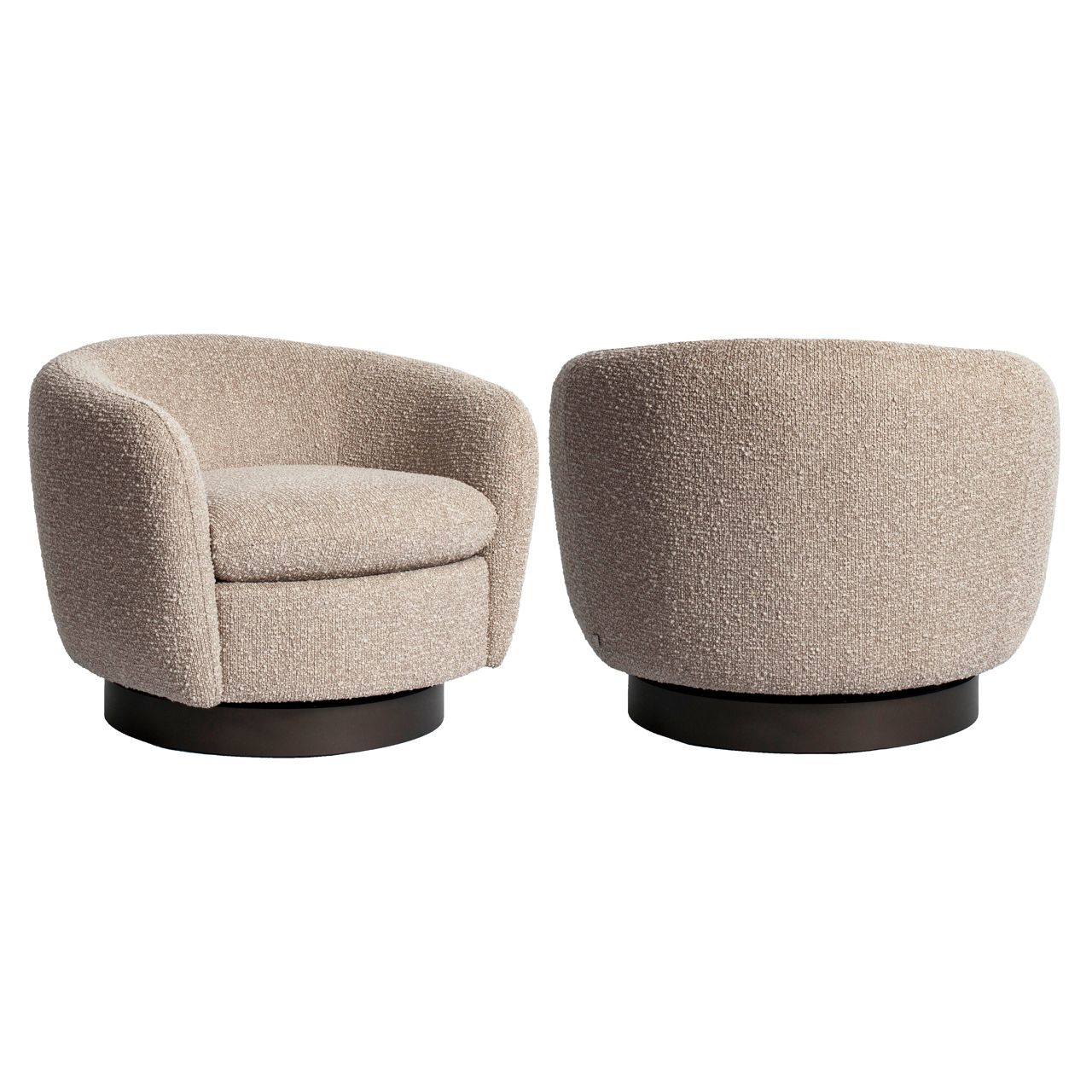 Lounge stoel Colmar natural chunky swivel