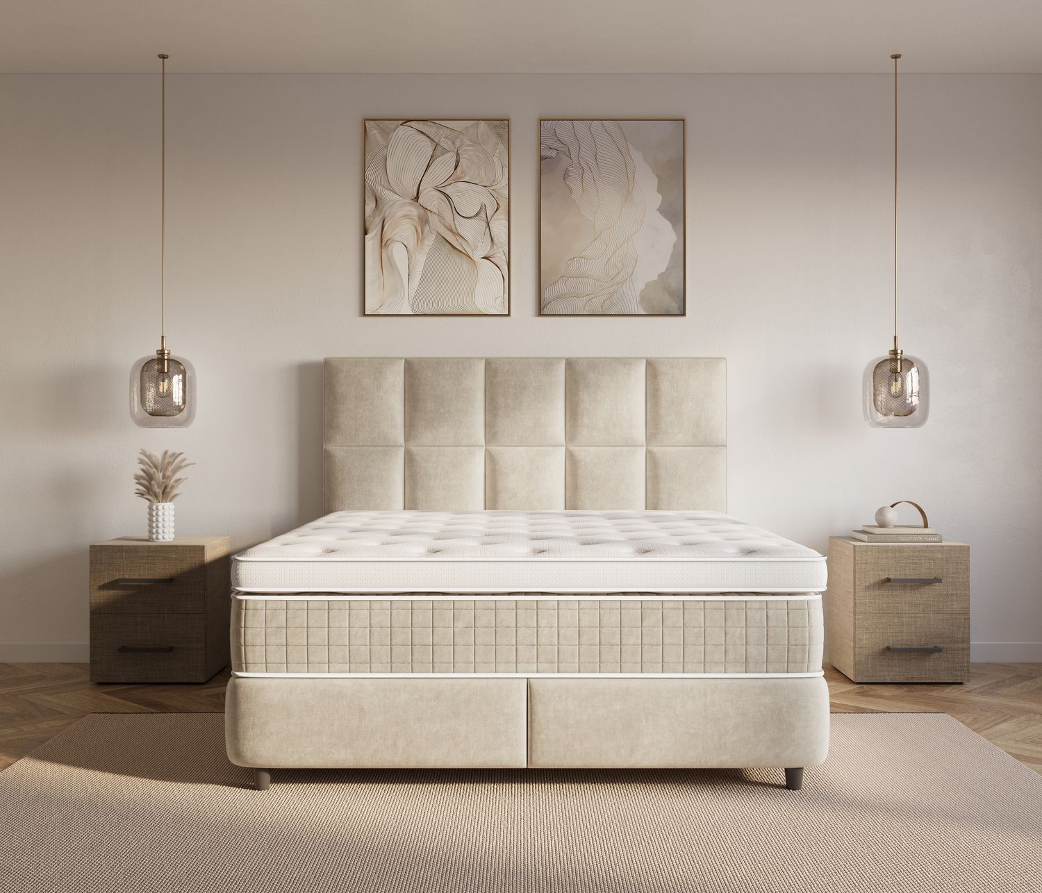 Dreamhouse Neroli Boxspring met Opbergruimte - 160x200 - Beige