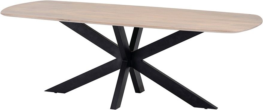 Eetkamertafel deens ovaal 210, Mango Ashblond