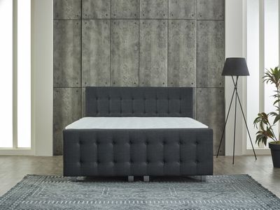 Opbergboxspring Shurgard Antraciet met voetbord 180x200