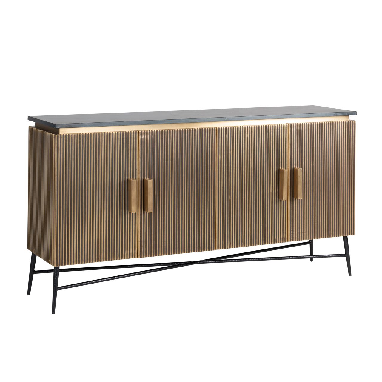 Dressoir Ironville gold 4-doors