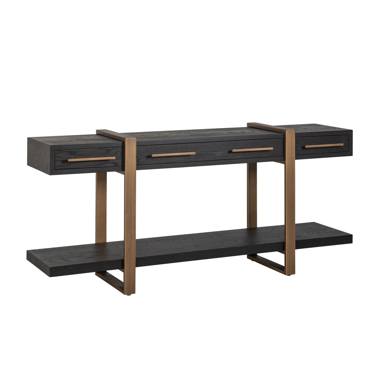 Console Cambon dark coffee 3-drawers