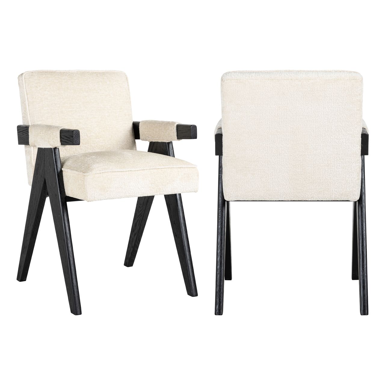 Eetkamerstoel Cooper white chenille