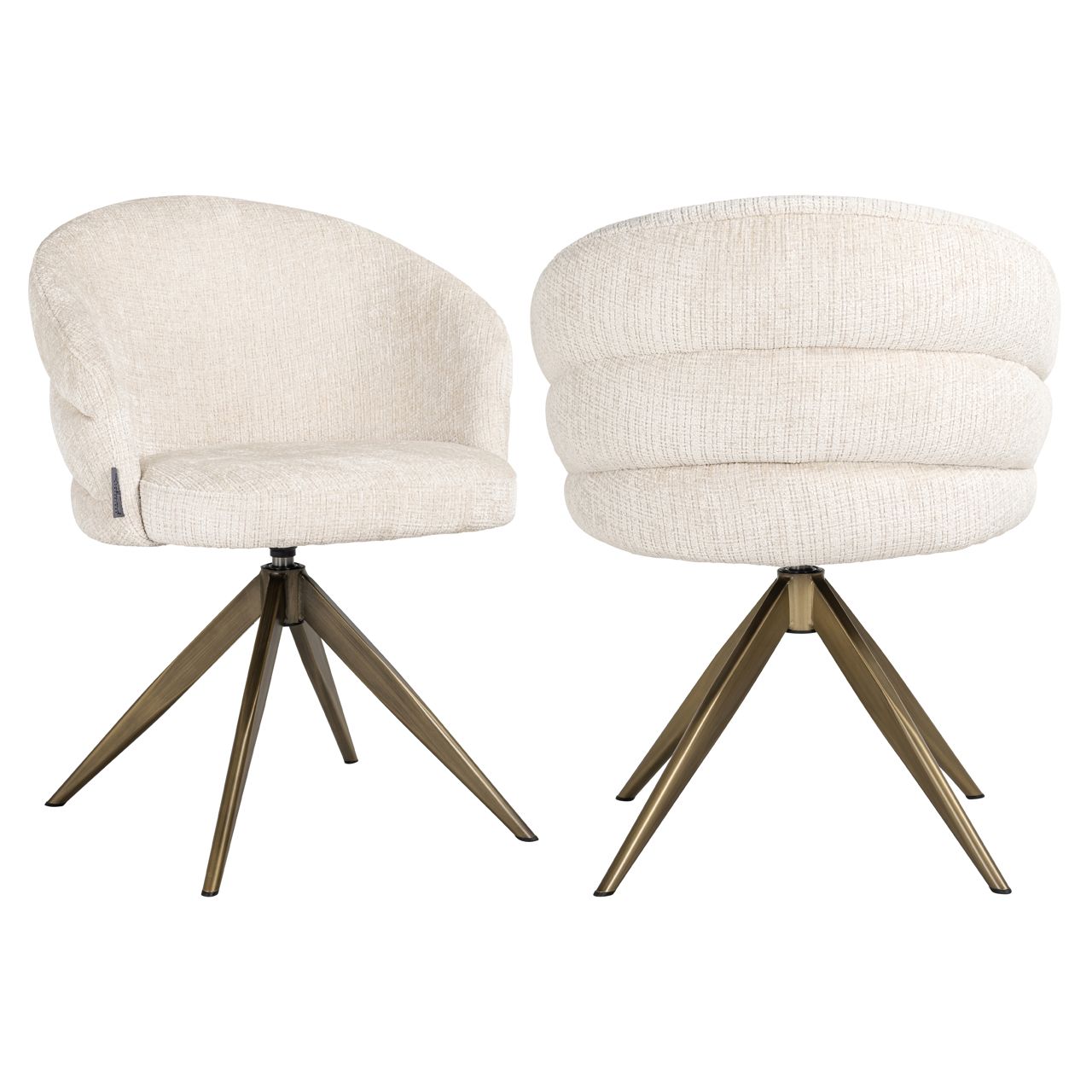 Eetkamerstoel Zendaya niagara beige swivel