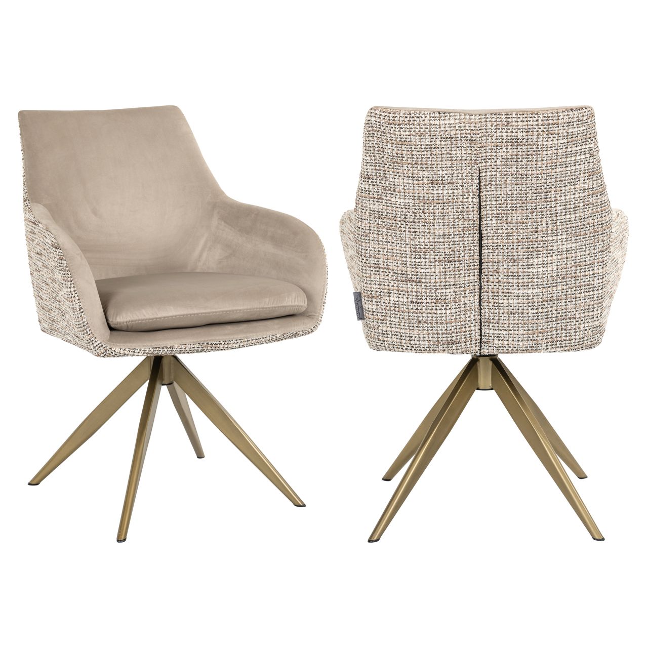 Eetkamerstoel Lisonne trendy nature swivel