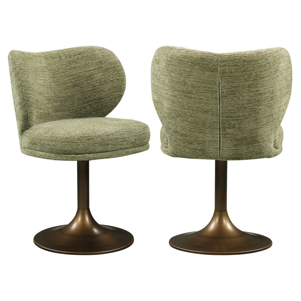 Eetkamerstoel Amely pistache softweave swivel