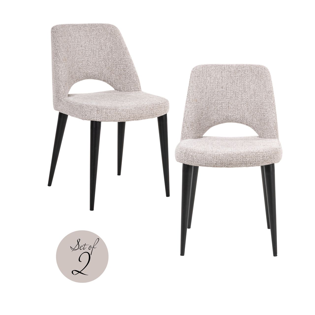 Eetkamerstoel Tabitha natural fancy fire retardant (Set of 2)