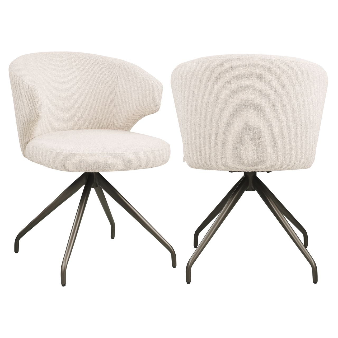 Eetkamerstoel Milly biscotti swivel