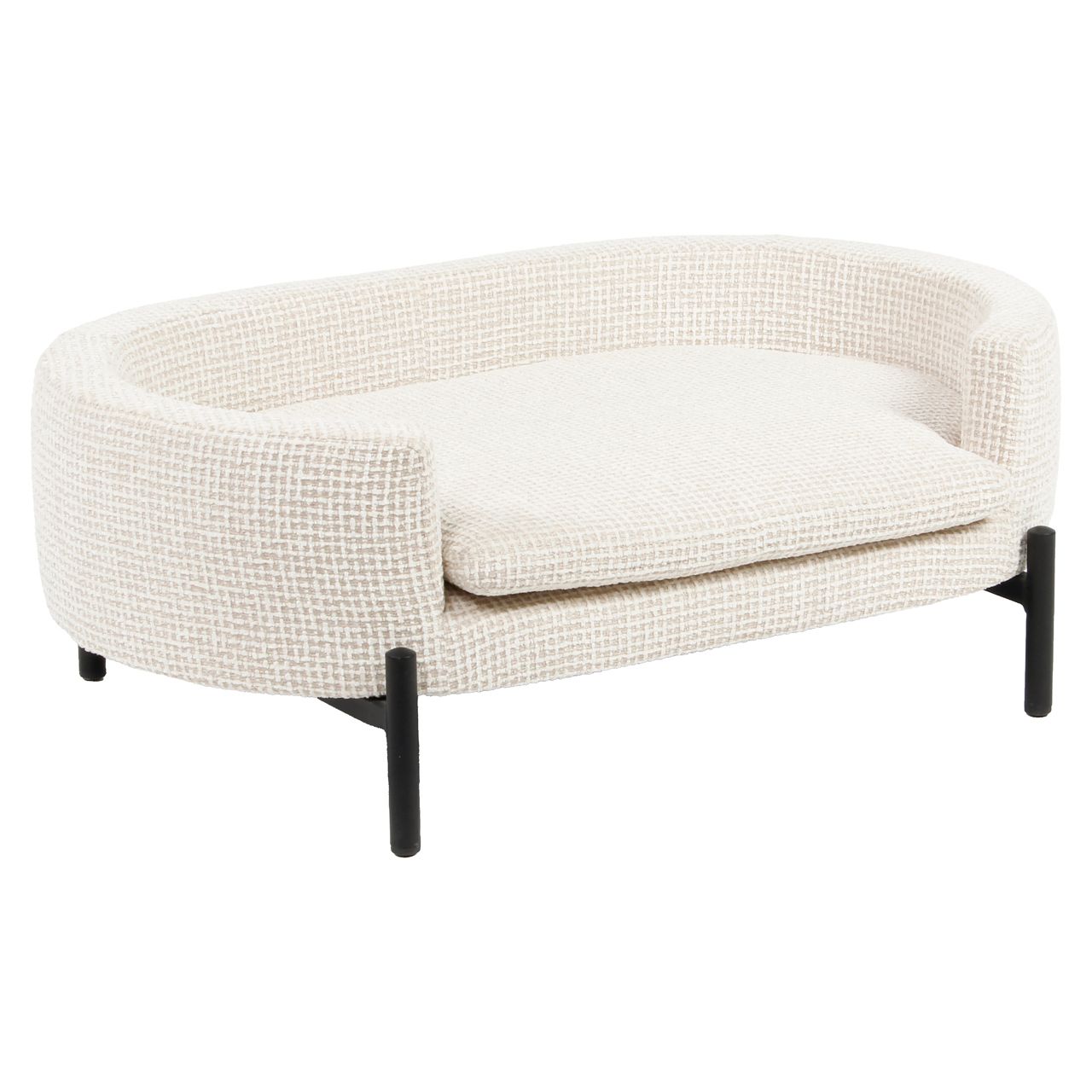 Hondenbed Dolly beige blockweave