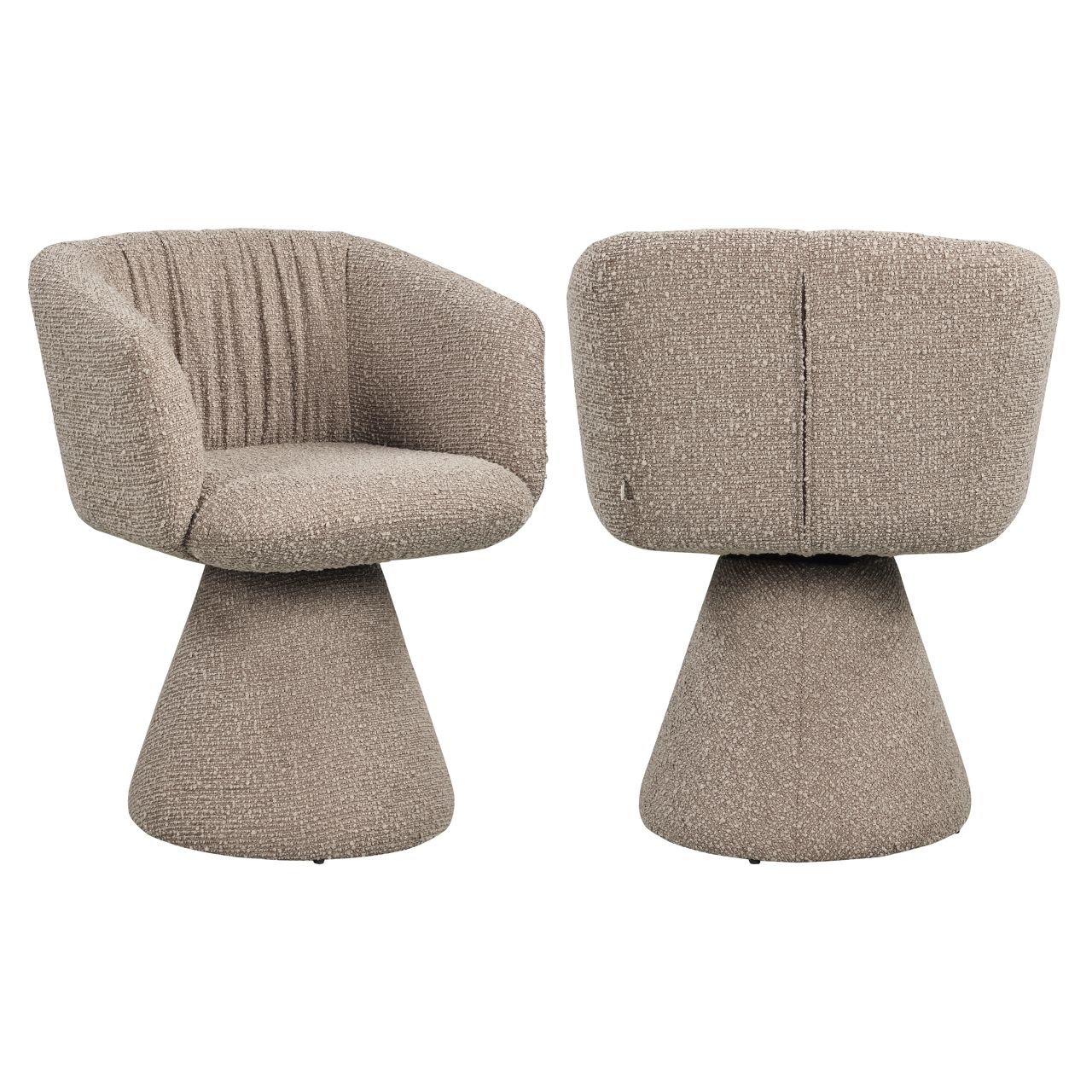 Eetkamerstoel Madeline mocca chunky swivel