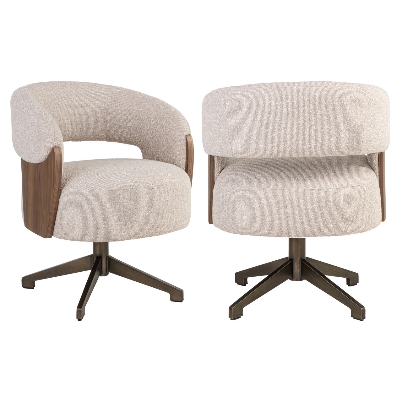Eetkamerstoel Pollux lodge desert walnut - swivel