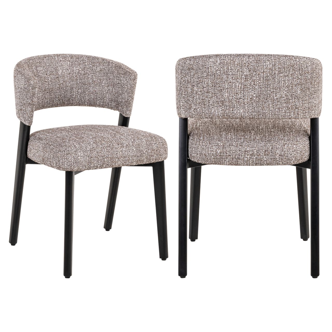Eetkamerstoel Zeno earth tweed